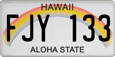HI license plate FJY133
