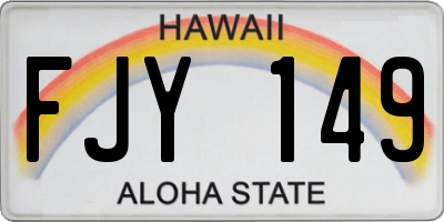HI license plate FJY149