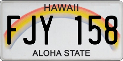HI license plate FJY158