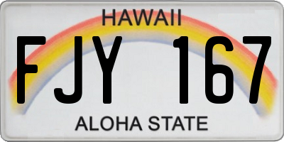 HI license plate FJY167