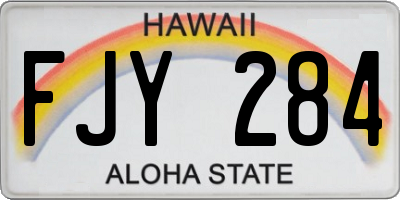 HI license plate FJY284