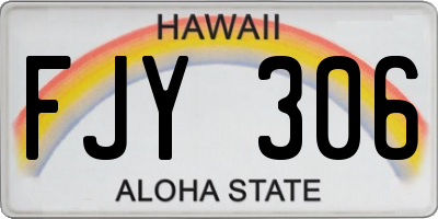 HI license plate FJY306