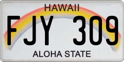 HI license plate FJY309