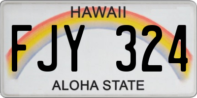 HI license plate FJY324