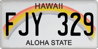 HI license plate FJY329