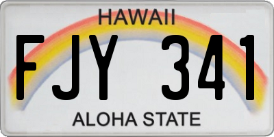 HI license plate FJY341