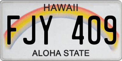 HI license plate FJY409