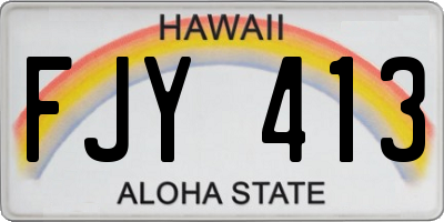 HI license plate FJY413