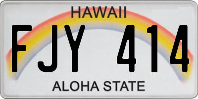 HI license plate FJY414