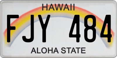 HI license plate FJY484