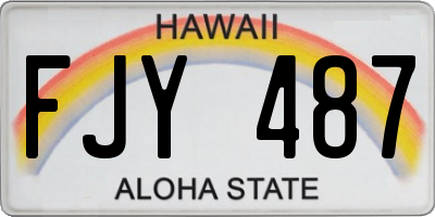 HI license plate FJY487