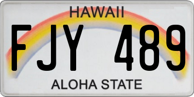HI license plate FJY489