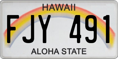 HI license plate FJY491