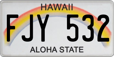 HI license plate FJY532