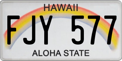HI license plate FJY577