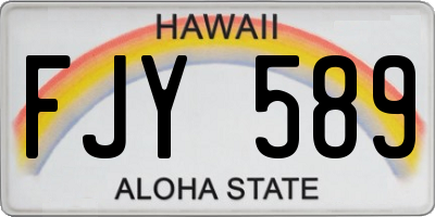 HI license plate FJY589
