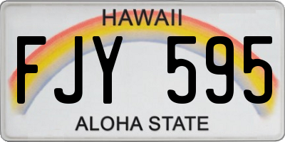 HI license plate FJY595