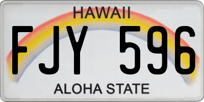 HI license plate FJY596