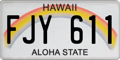 HI license plate FJY611