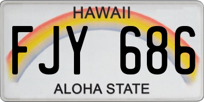 HI license plate FJY686