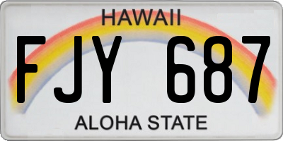 HI license plate FJY687