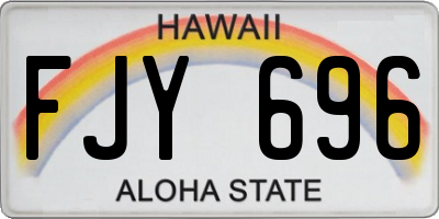HI license plate FJY696