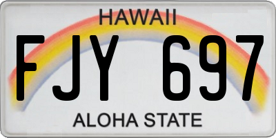 HI license plate FJY697