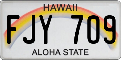 HI license plate FJY709