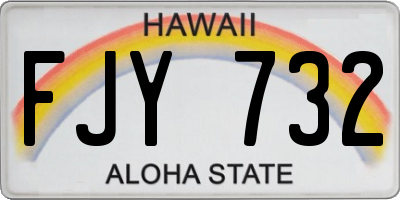 HI license plate FJY732