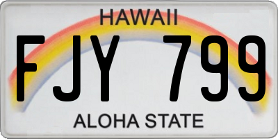 HI license plate FJY799