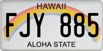 HI license plate FJY885