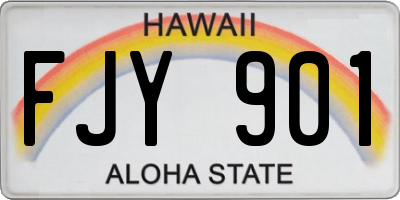 HI license plate FJY901