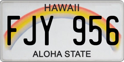 HI license plate FJY956