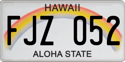 HI license plate FJZ052
