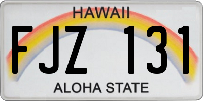 HI license plate FJZ131