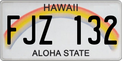 HI license plate FJZ132