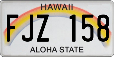 HI license plate FJZ158