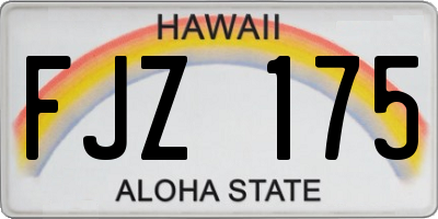 HI license plate FJZ175