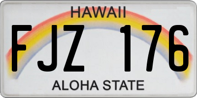 HI license plate FJZ176