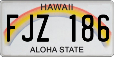 HI license plate FJZ186
