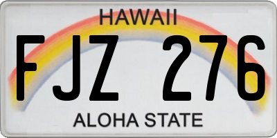 HI license plate FJZ276