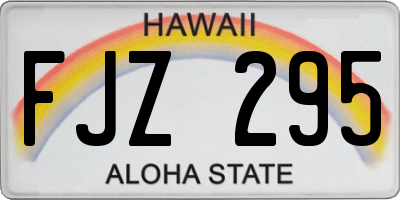 HI license plate FJZ295