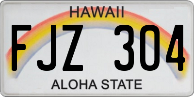 HI license plate FJZ304
