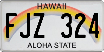 HI license plate FJZ324