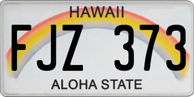 HI license plate FJZ373