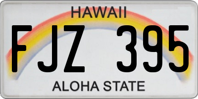 HI license plate FJZ395