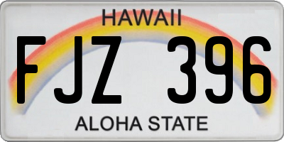 HI license plate FJZ396