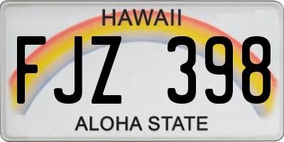 HI license plate FJZ398