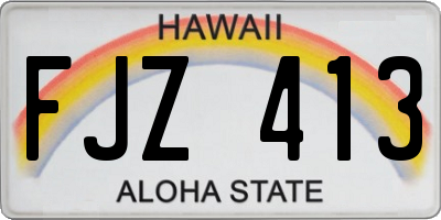 HI license plate FJZ413
