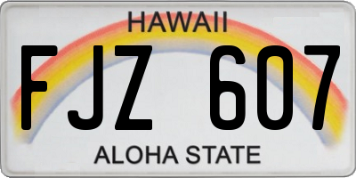 HI license plate FJZ607
